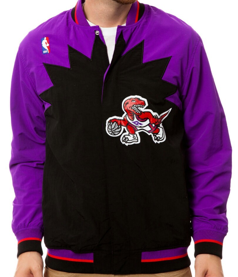 toronto raptors mitchell and ness warm up jacket